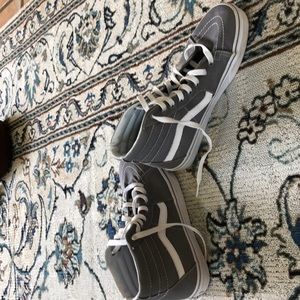 Grey high top vans